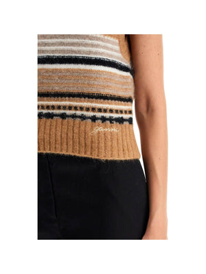 Ultra Soft Striped Knit Vest.