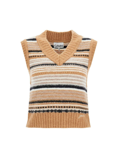 Ultra Soft Striped Knit Vest.