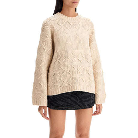 Wool and Cotton Blend Geometric Sweater Sweater - Women > Clothing > Knitwear > Sweaters