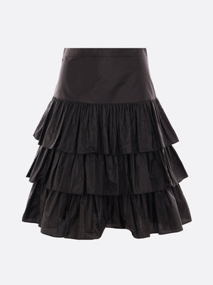 Flounced Taffeta Midi Skirt-Valentino Garavani-JOHN JULIA