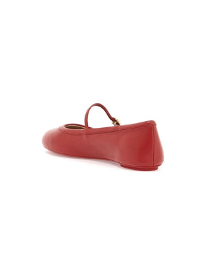 Carla Nappa Leather Ballet Flats.