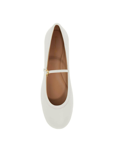 Carla Nappa Leather Ballet Flats.