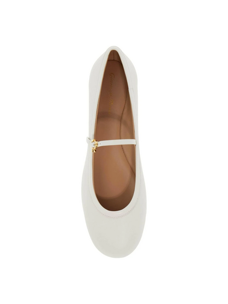 Carla Nappa Leather Ballet Flats.