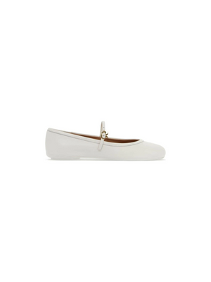 Carla Nappa Leather Ballet Flats.