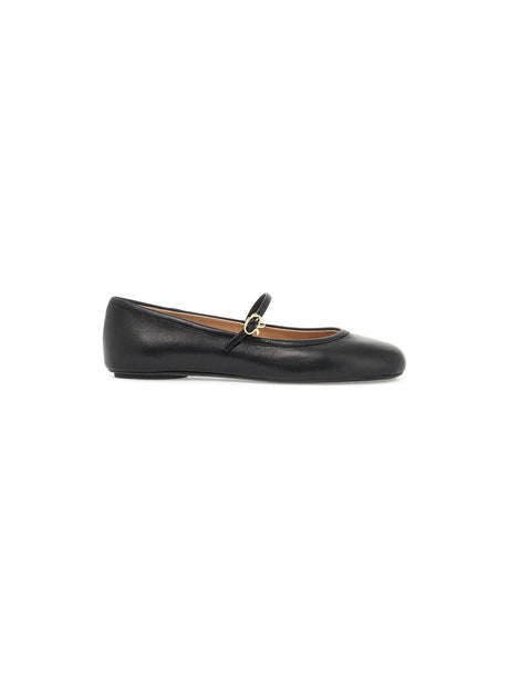 Carla Nappa Leather Flat Ballerinas.