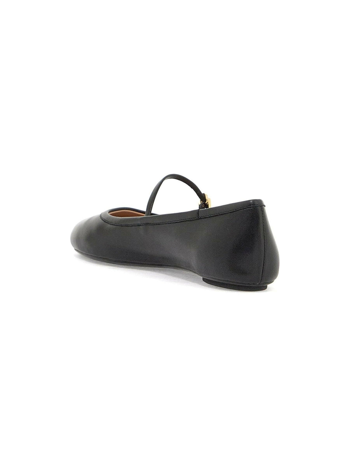 Carla Nappa Leather Flat Ballerinas.