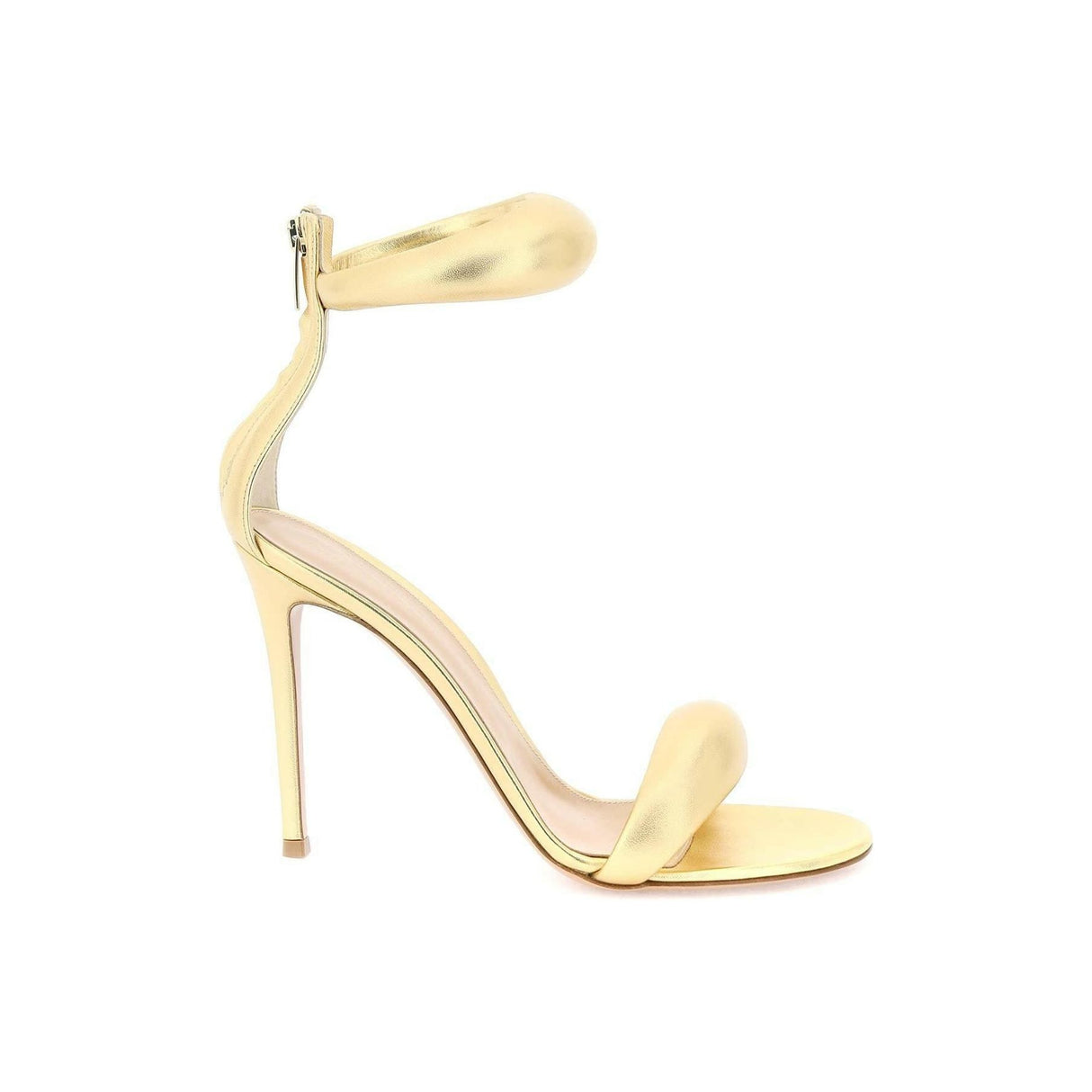 Gold Laminated Leather Bijoux Sandals GIANVITO ROSSI JOHN JULIA.