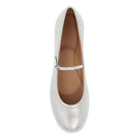 Metallic Carla Leather Ballet Flats.