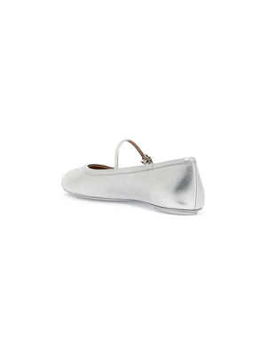 Metallic Carla Leather Ballet Flats.