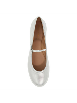 Metallic Carla Leather Ballet Flats.