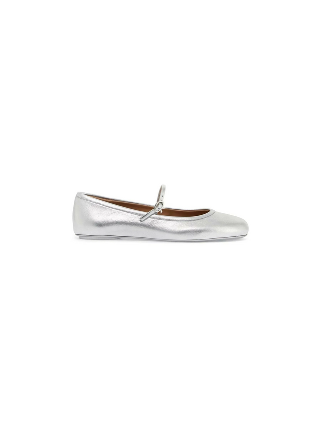 Metallic Carla Leather Ballet Flats.