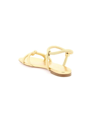 GIANVITO ROSSI-Metallic Juno 05 Nappa Leather Sandals-JOHN JULIA