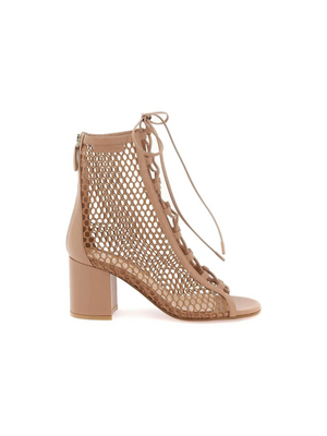 Open Toe Mesh Ankle Boots With GIANVITO ROSSI JOHN JULIA.