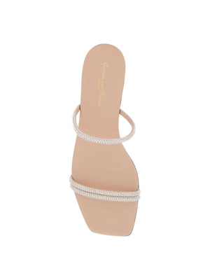 Peach Cannes Leather Flat Sandals GIANVITO ROSSI JOHN JULIA.