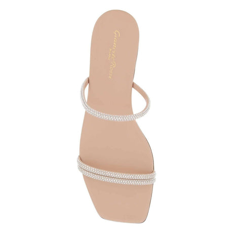 Peach Cannes Leather Flat Sandals GIANVITO ROSSI JOHN JULIA.