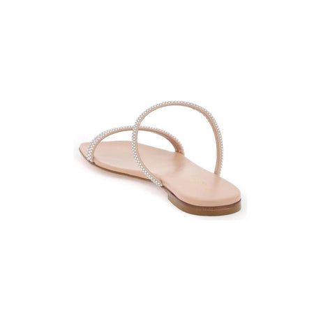 Peach Cannes Leather Flat Sandals GIANVITO ROSSI JOHN JULIA.