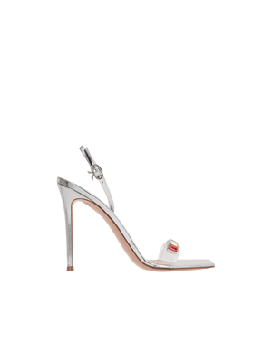 Ribbon Candy Laminated Leather and Plexiglass Sandals-GIANVITO ROSSI-JOHN JULIA