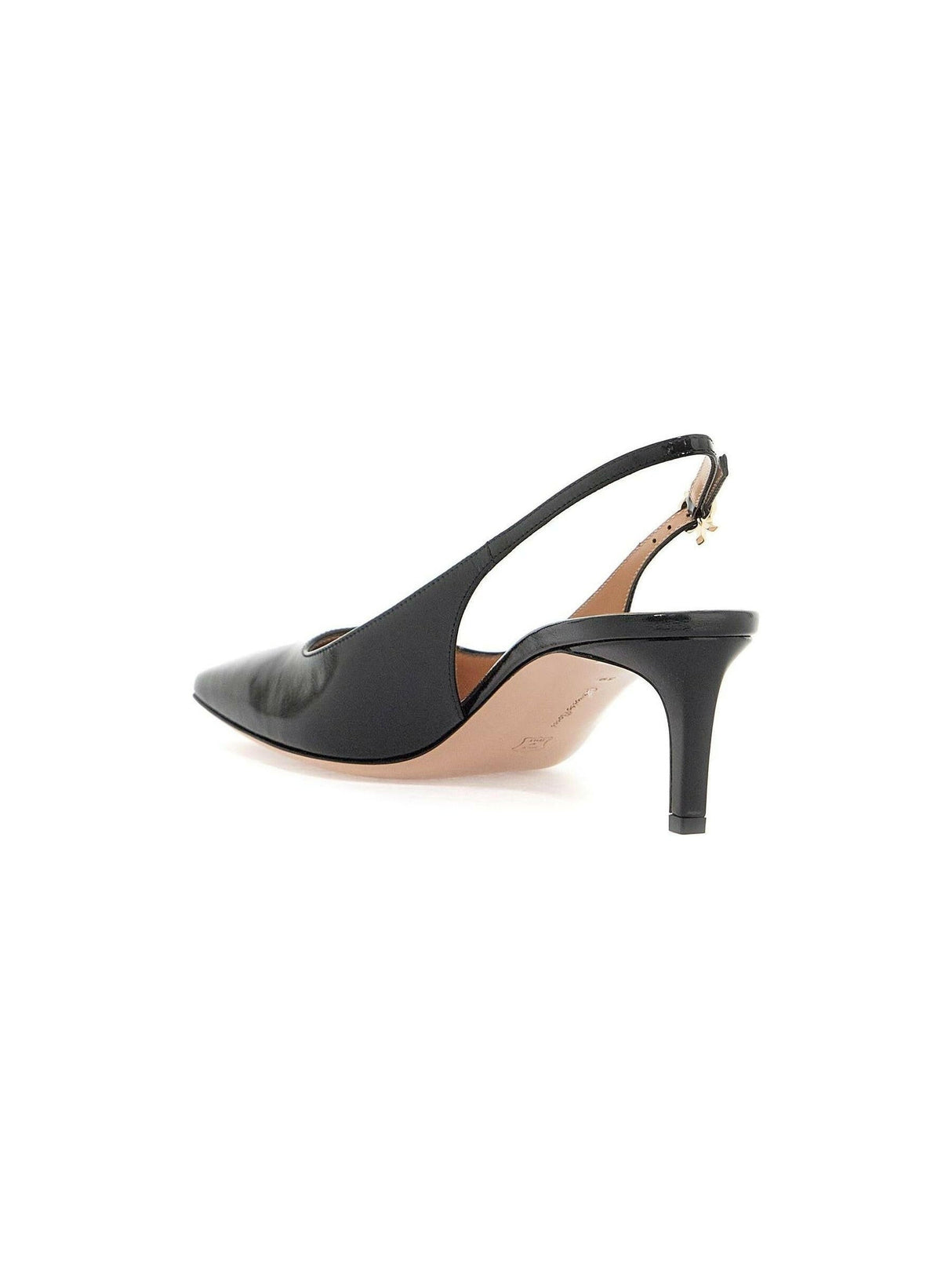 GIANVITO ROSSI-Slingback Christina Nappa Leather Pumps-JOHN JULIA