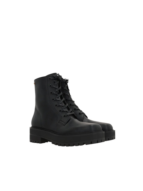 Turner Leather Combat Boots-GIANVITO ROSSI-JOHN JULIA