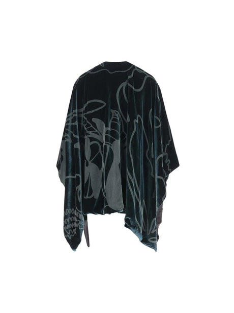 Devoré Velvet Floral Cape-GIORGIO ARMANI-JOHN JULIA