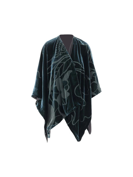 Devoré Velvet Floral Cape-GIORGIO ARMANI-JOHN JULIA