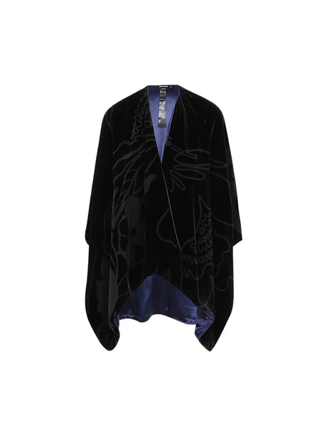 GIORGIO ARMANI-Devoré Velvet Floral Cape-JOHN JULIA