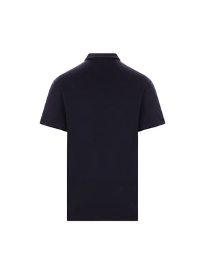 Embroidered Wool Polo Shirt-Giorgio Armani-JOHN JULIA