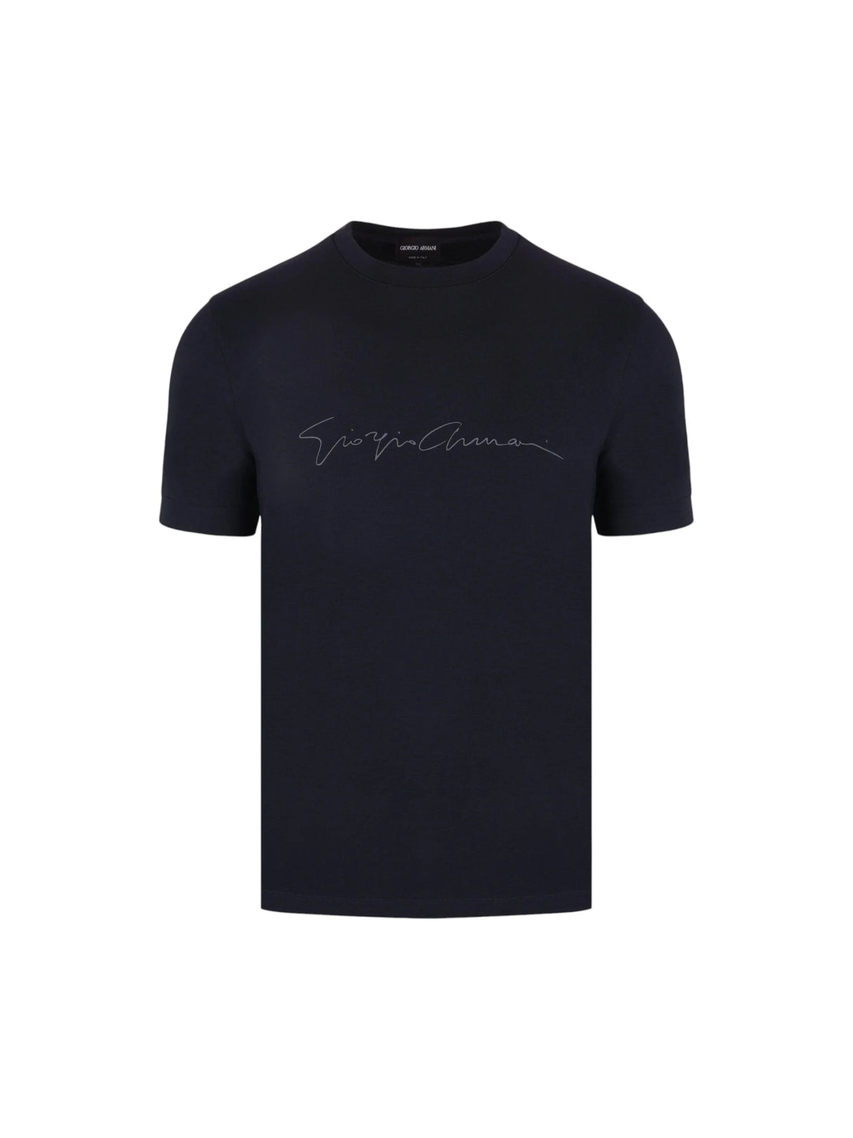 Logo Printed Stretch Viscose T-shirt-GIORGIO ARMANI-JOHN JULIA