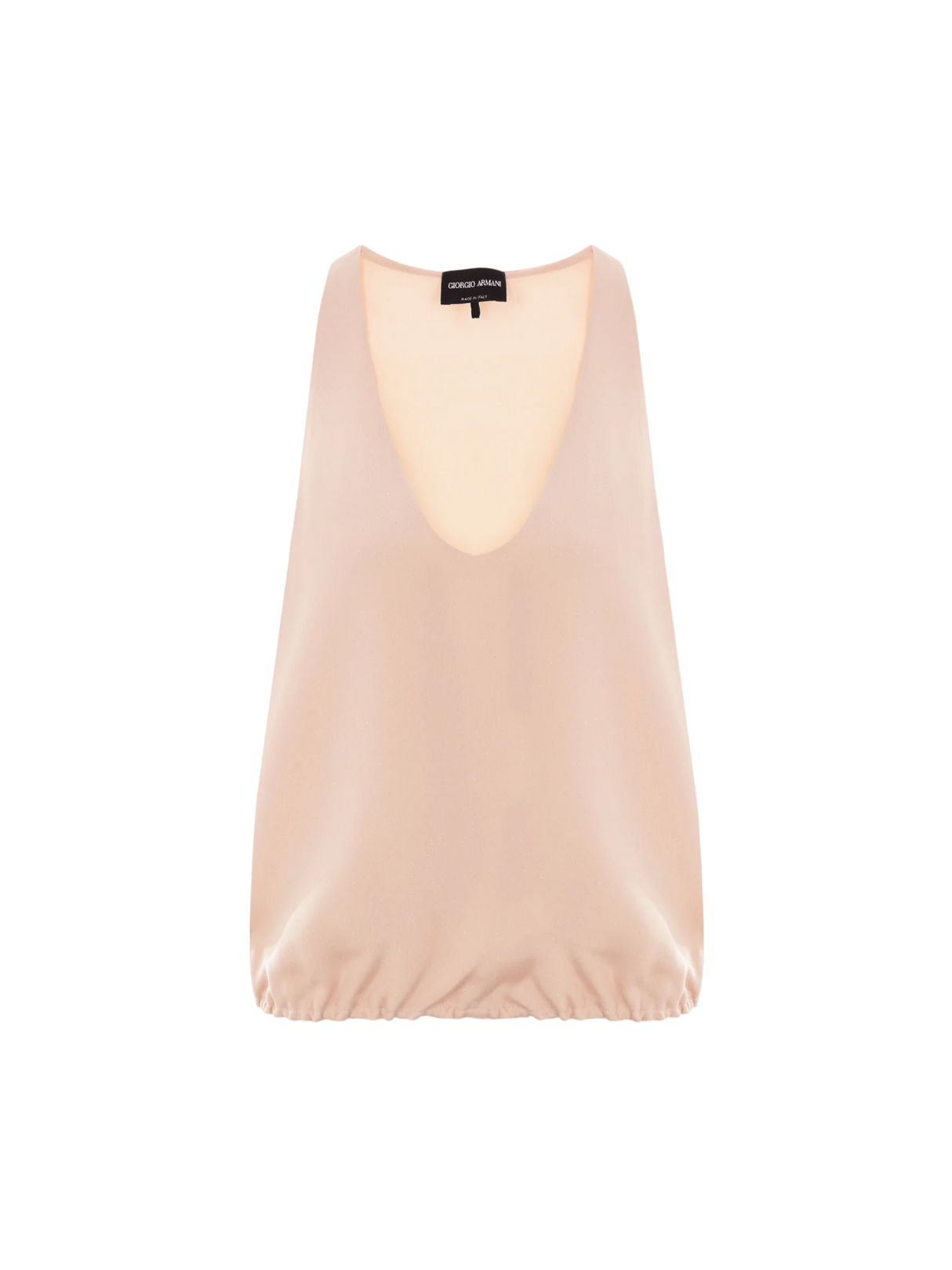 Marocain Glittery Silk Top-Giorgio Armani-JOHN JULIA