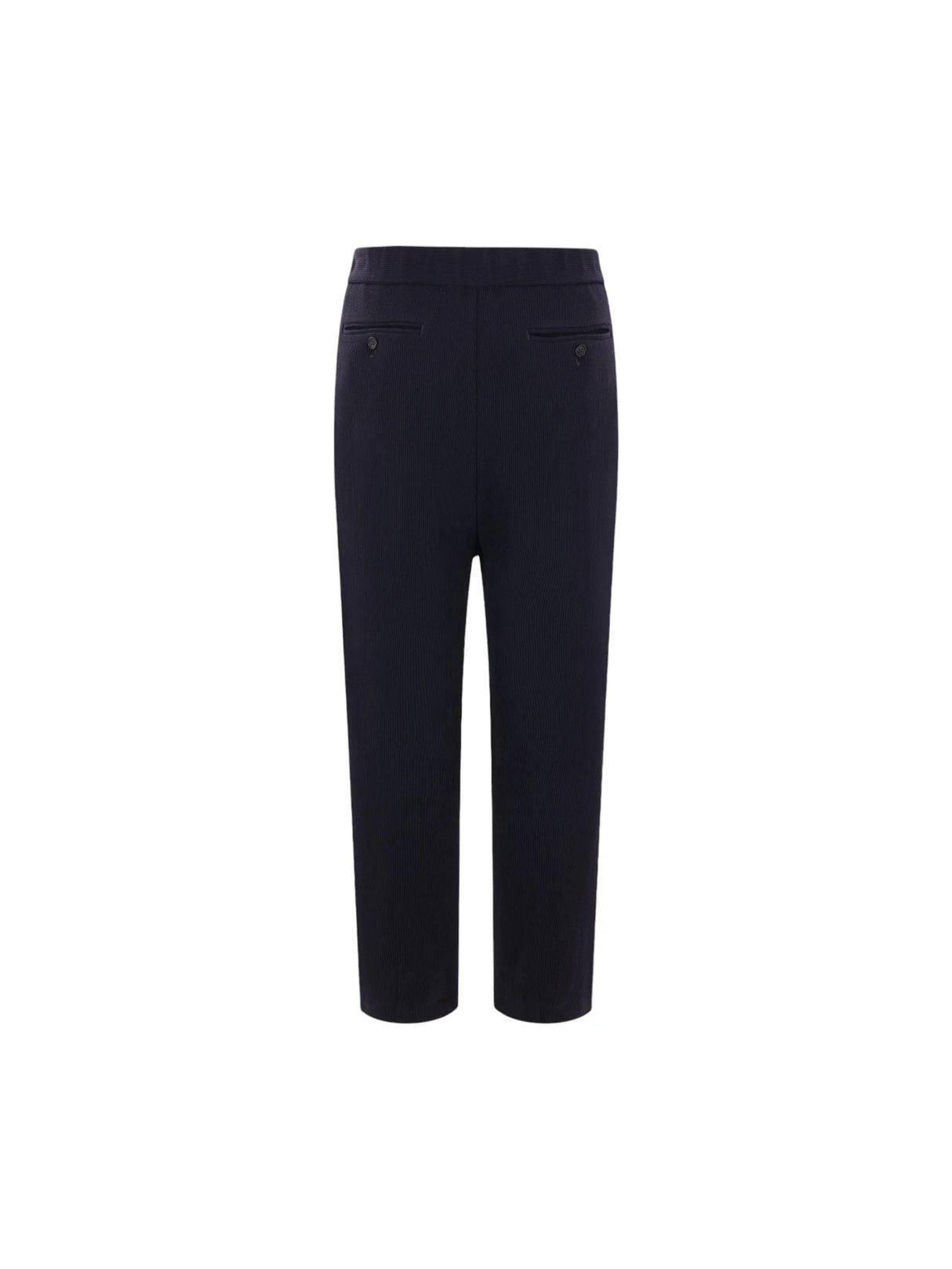 Ribbed Wool Trousers-Giorgio Armani-JOHN JULIA