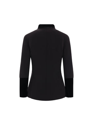 Single-Breasted Cady Jacket-GIORGIO ARMANI-JOHN JULIA