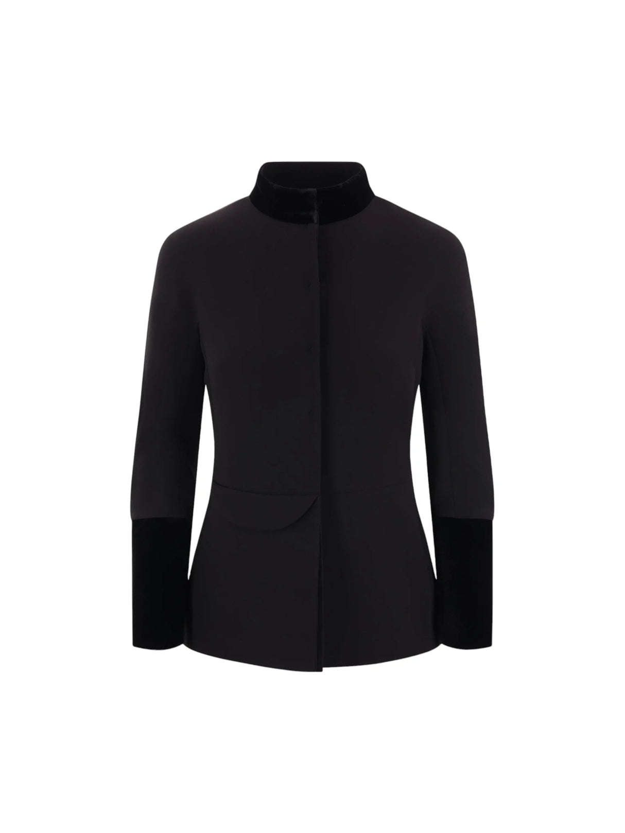 Single-Breasted Cady Jacket-GIORGIO ARMANI-JOHN JULIA