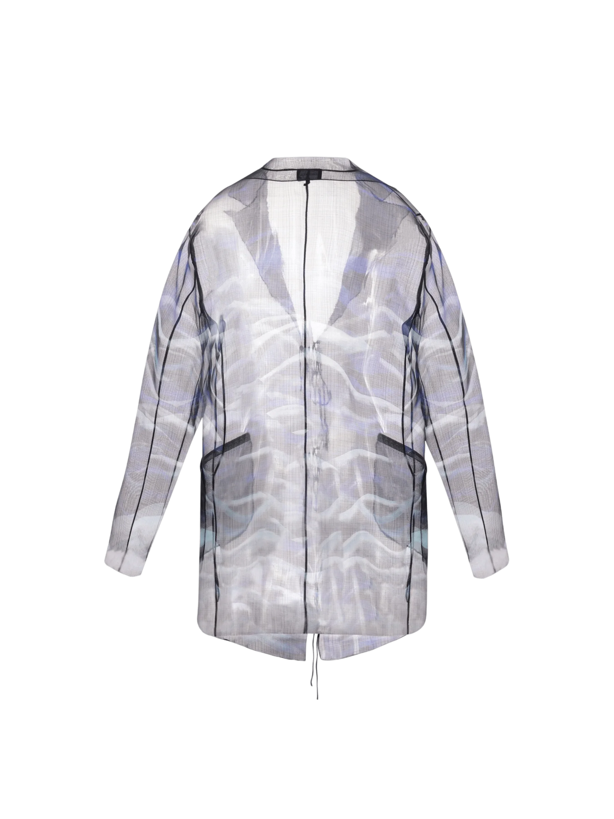 Single-Breasted Organza Silk Jacket-Giorgio Armani-JOHN JULIA