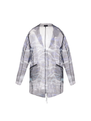 Single-Breasted Organza Silk Jacket-Giorgio Armani-JOHN JULIA