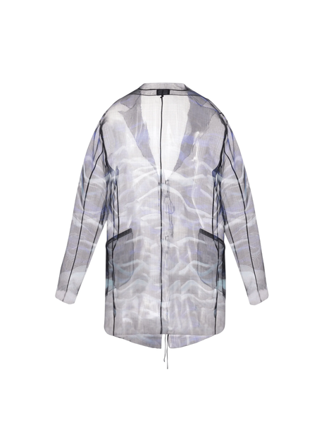 Single-breasted Organza Silk Jacket-GIORGIO ARMANI-JOHN JULIA