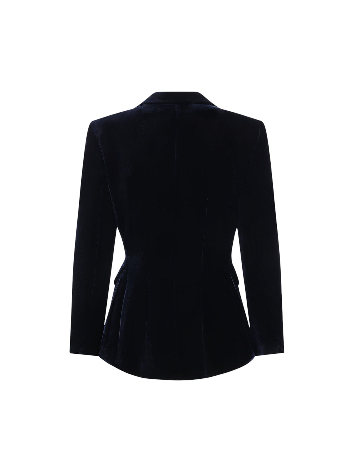 Single-Breasted Velvet Jacket-GIORGIO ARMANI-JOHN JULIA