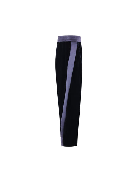 Straight-Leg Velvet Trousers-GIORGIO ARMANI-JOHN JULIA