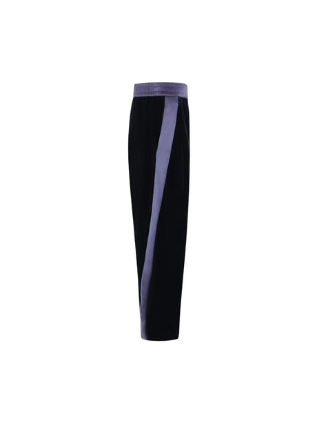 Straight-Leg Velvet Trousers-GIORGIO ARMANI-JOHN JULIA