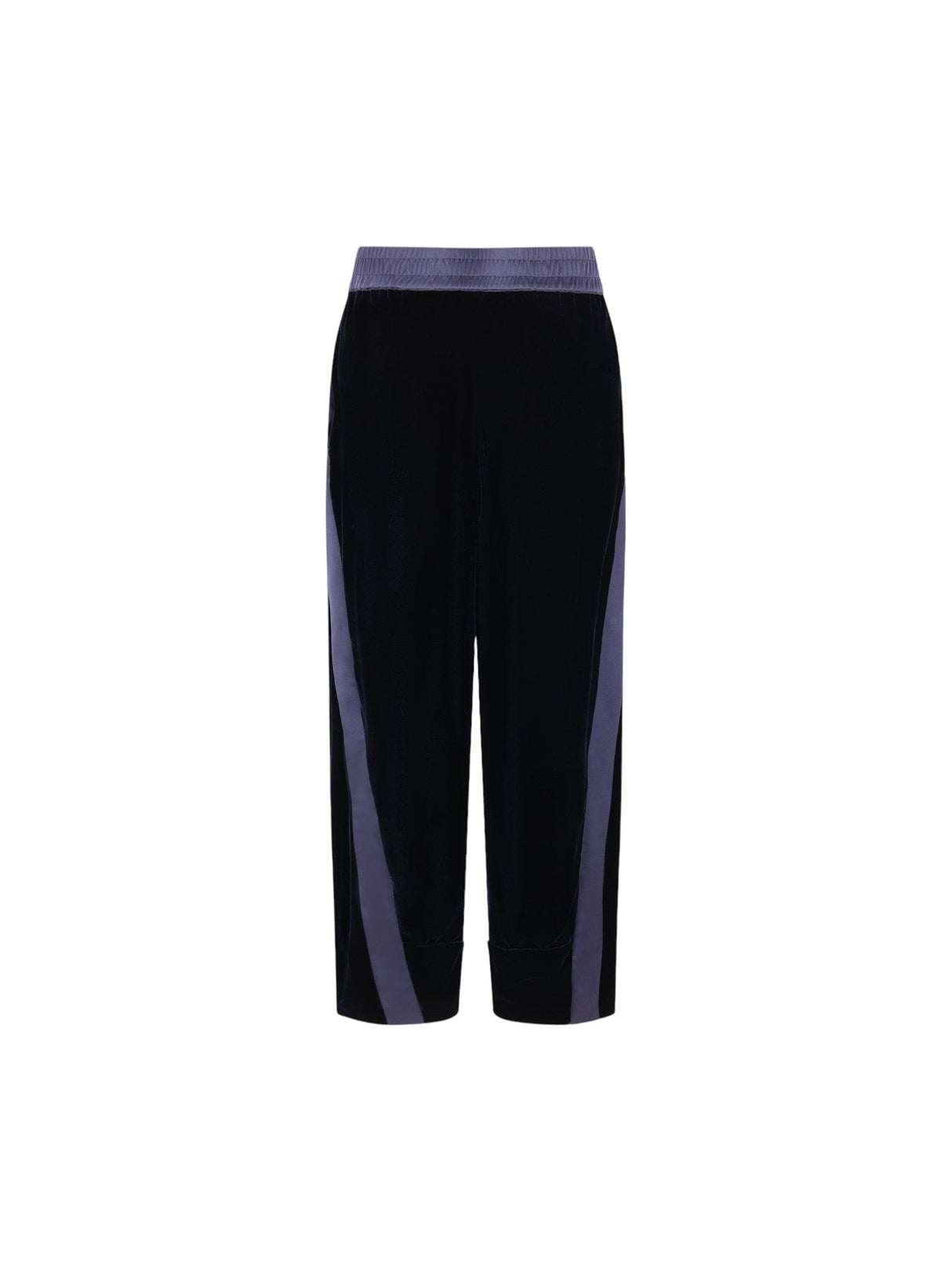 Straight-Leg Velvet Trousers-GIORGIO ARMANI-JOHN JULIA