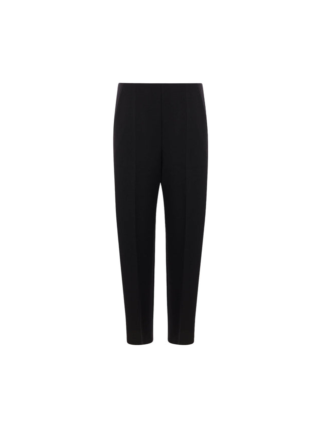 Stretch Wool Straight-Leg Trousers-GIORGIO ARMANI-JOHN JULIA