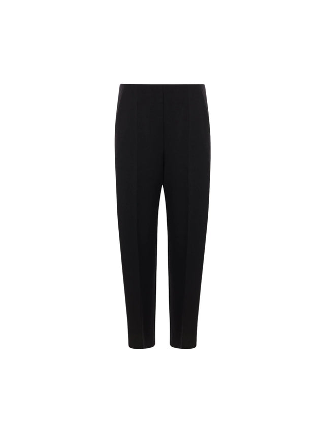 Stretch Wool Straight-Leg Trousers-GIORGIO ARMANI-JOHN JULIA