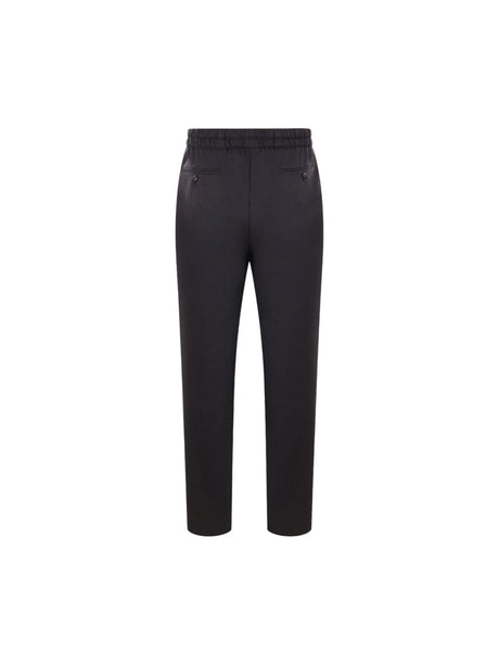 Wool Cashmere Straight-leg Trousers-GIORGIO ARMANI-JOHN JULIA