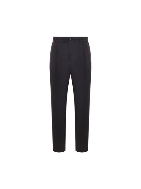 Wool Cashmere Straight-leg Trousers-GIORGIO ARMANI-JOHN JULIA