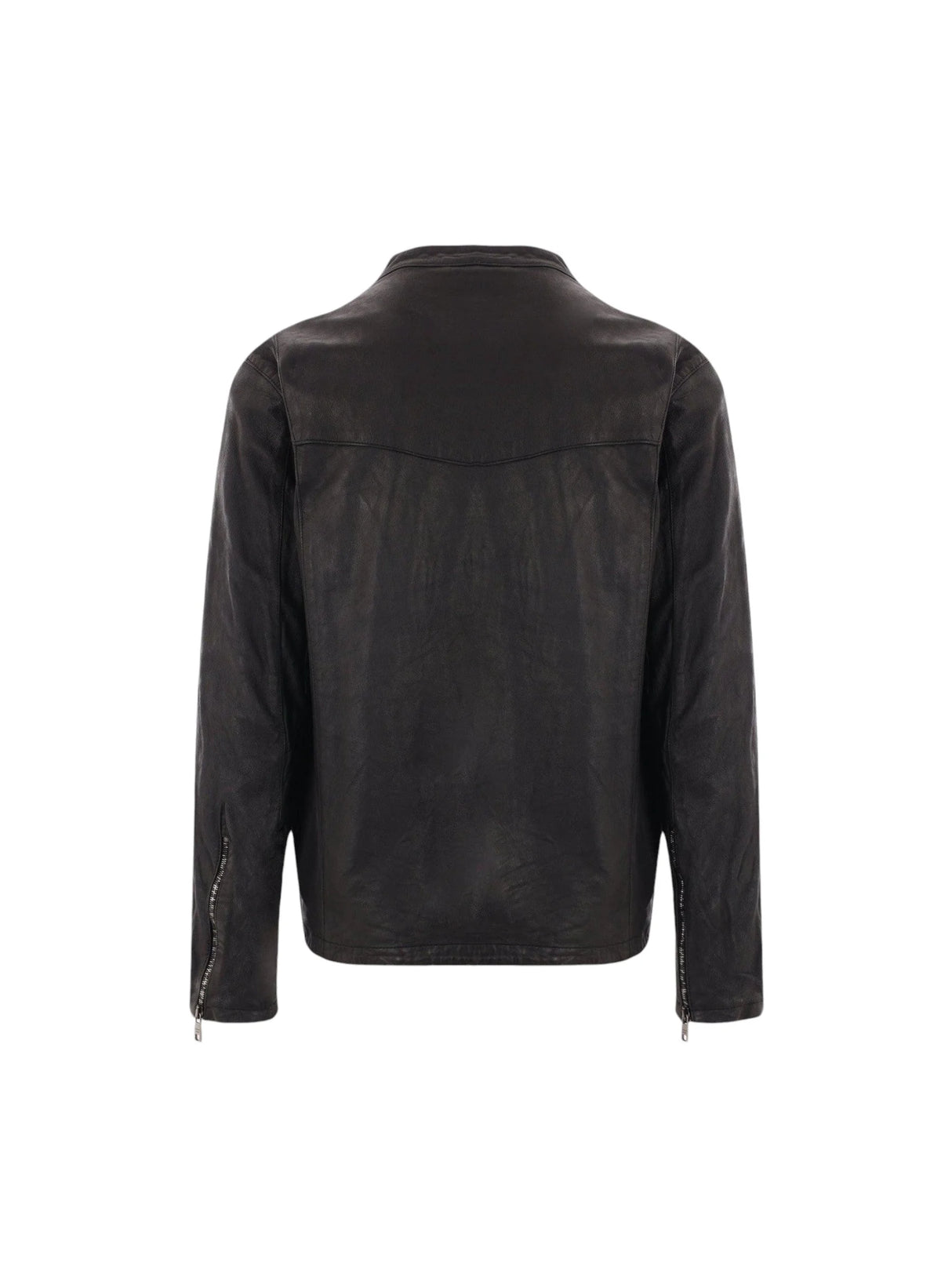 Leather Biker Jacket-GIORGIO BRATO-JOHN JULIA