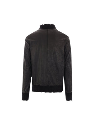 Leather Bomber Jacket-GIORGIO BRATO-JOHN JULIA