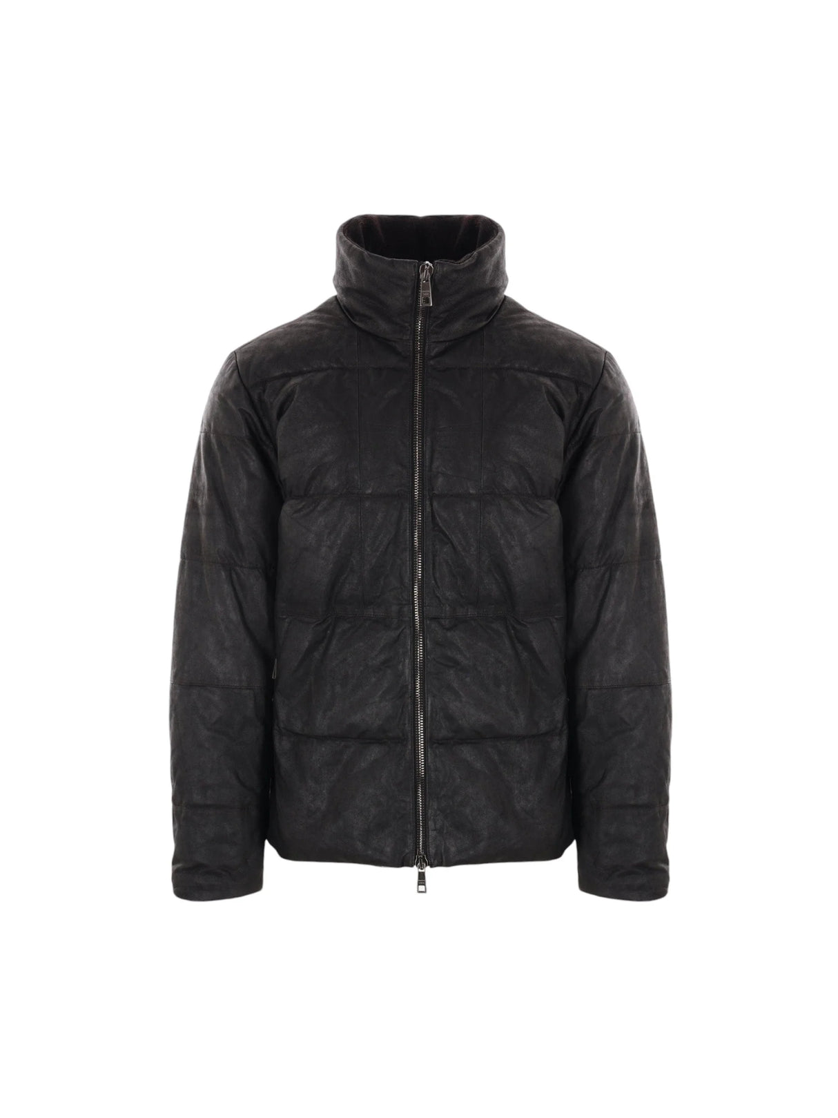 Leather Down Jacket-GIORGIO BRATO-JOHN JULIA