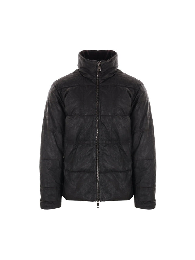 Leather Down Jacket-GIORGIO BRATO-JOHN JULIA