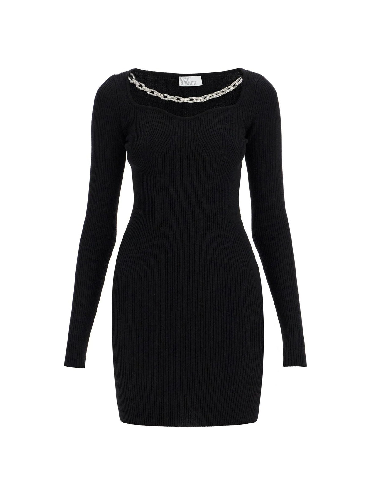 Chain Detail Merino Wool Mini Dress - XXXS - Women > Clothing > Dresses > Mini