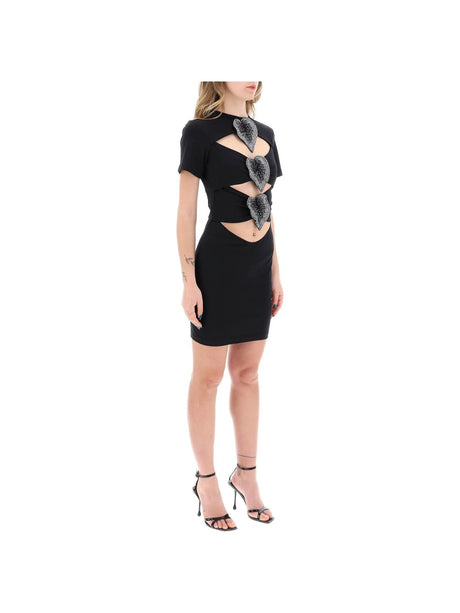 Cut-Out Anthurium Jersey Mini Dress - Women > Clothing > Dresses > Mini