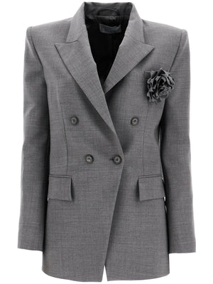 Double-breasted Wool Stretch Blazer